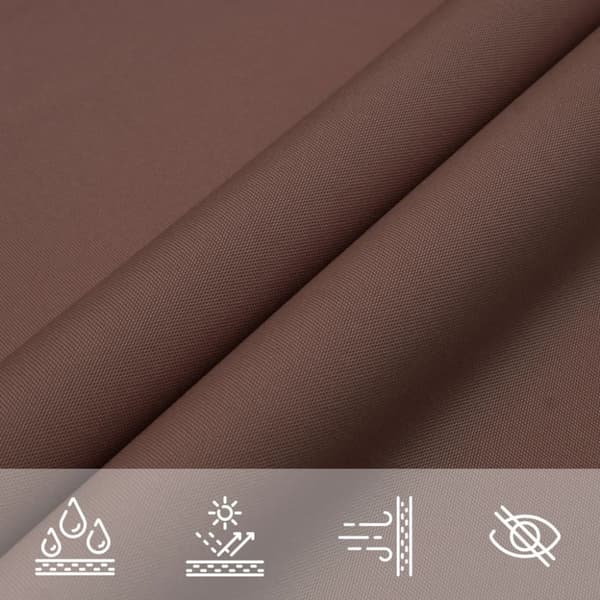 vidaXL Solseil oxfordstoff trekantet 5x7x7 m brun