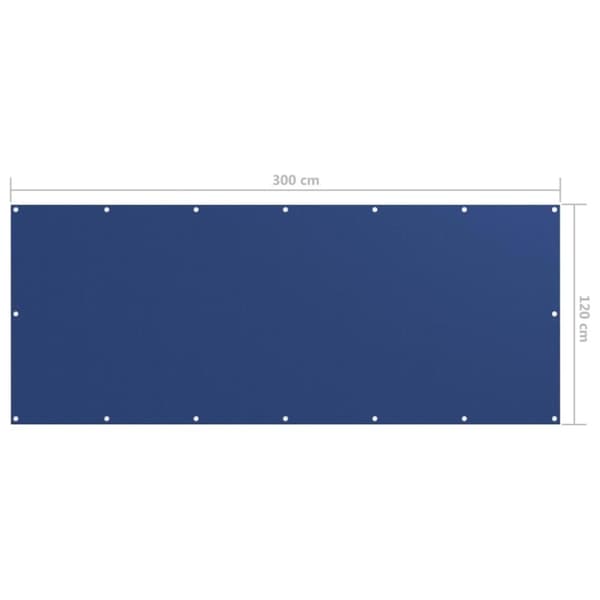vidaXL altanafskærmning 120x300 cm oxfordstof blå