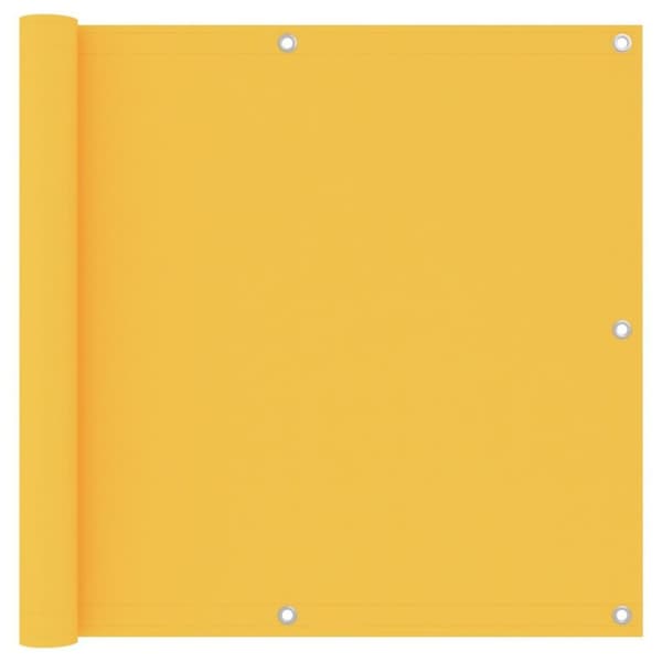 vidaXL Parvekkeen suoja keltainen 90x500 cm Oxford-kangas
