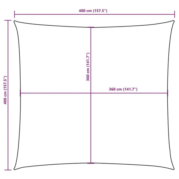 vidaXL Solseil oxfordstoff firkantet 4x4 m terrakotta