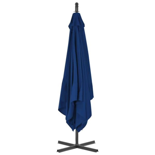 vidaXL Hengende hageparasoll med stålstang 250x250 cm asurblå