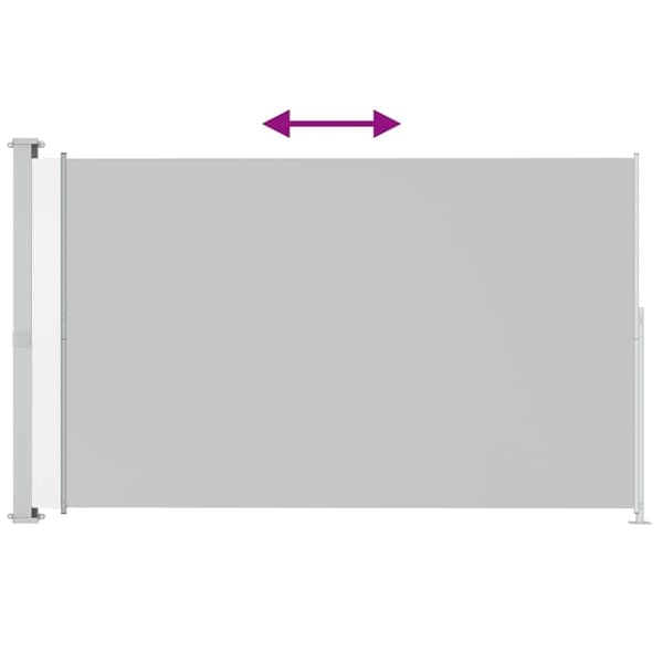 vidaXL Uttrekkbar sidemarkise 220x300 cm kremhvit