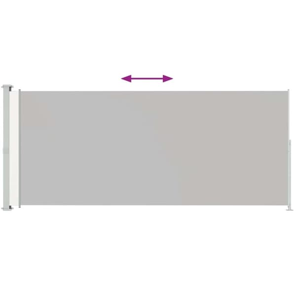 vidaXL Infällbar sidomarkis 200x500 cm gräddvit