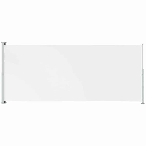 vidaXL Infällbar sidomarkis 200x500 cm gräddvit