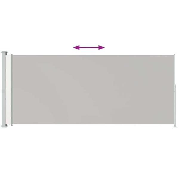 vidaXL Uttrekkbar sidemarkise 220x500 cm grå