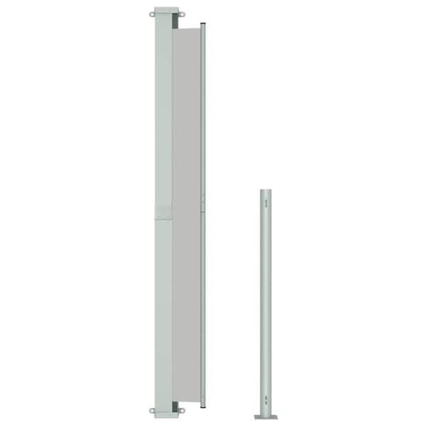 vidaXL Uttrekkbar sidemarkise 220x500 cm grå
