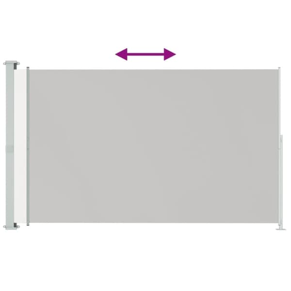 vidaXL Uttrekkbar sidemarkise 180x300 cm kremhvit