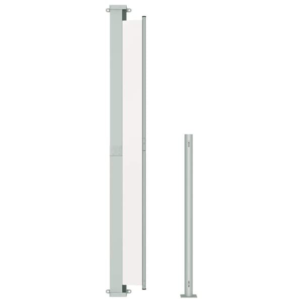 vidaXL Uttrekkbar sidemarkise 180x500 cm kremhvit