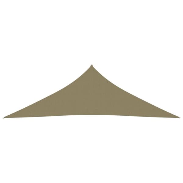 vidaXL Solseil oxfordstoff trekantet 3x3x4,24 m beige