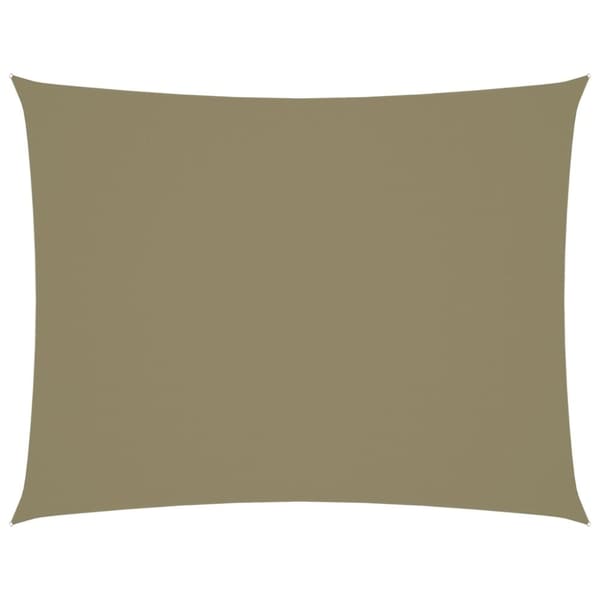 vidaXL Solseil oxfordstoff rektangulær 3x4 m beige