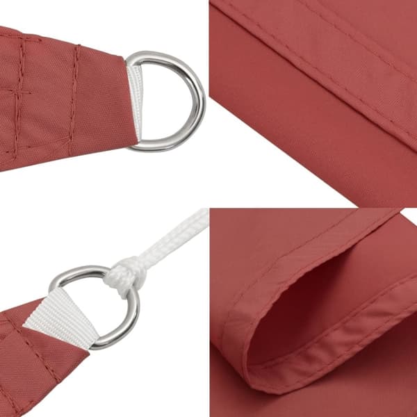 vidaXL Solseil oxfordstoff trekantet 3,5x3,5x4,9 m terrakotta