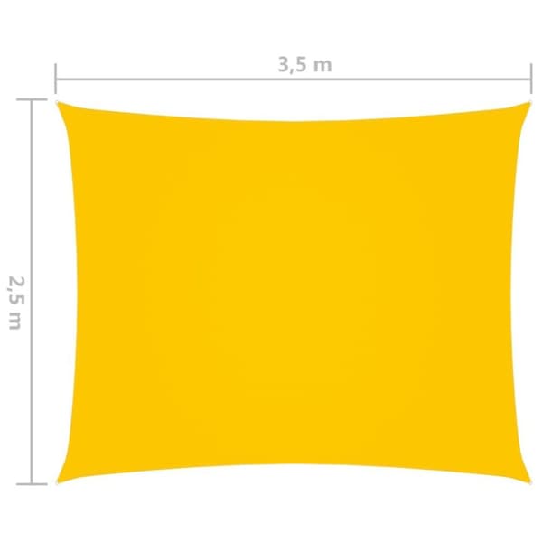 vidaXL Solseil oxfordstoff rektangulær 2,5x3,5 m gul