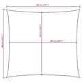 Miniatyrbilde 11 av 11: vidaXL Solseil Oxfordstoff kvadratisk 3x3 m beige