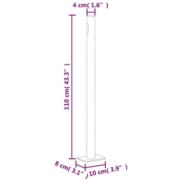 vidaXL Uttrekkbar sidemarkise 180x500 cm blå