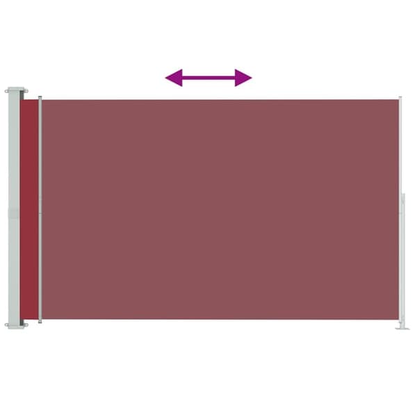 vidaXL Uttrekkbar sidemarkise 180x300 cm rød