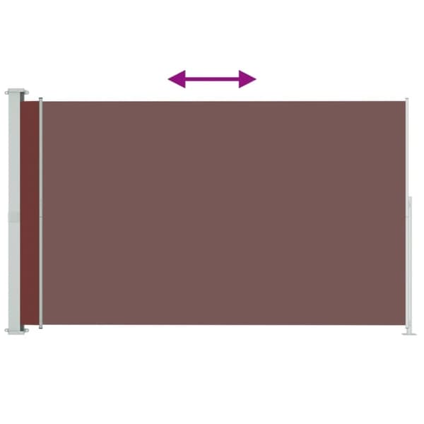 vidaXL Uttrekkbar sidemarkise 180x300 cm brun