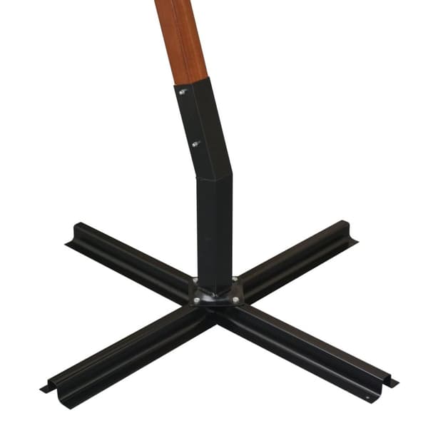 vidaXL Hengende parasoll med stolpe terrakotta 3x3 m heltre gran