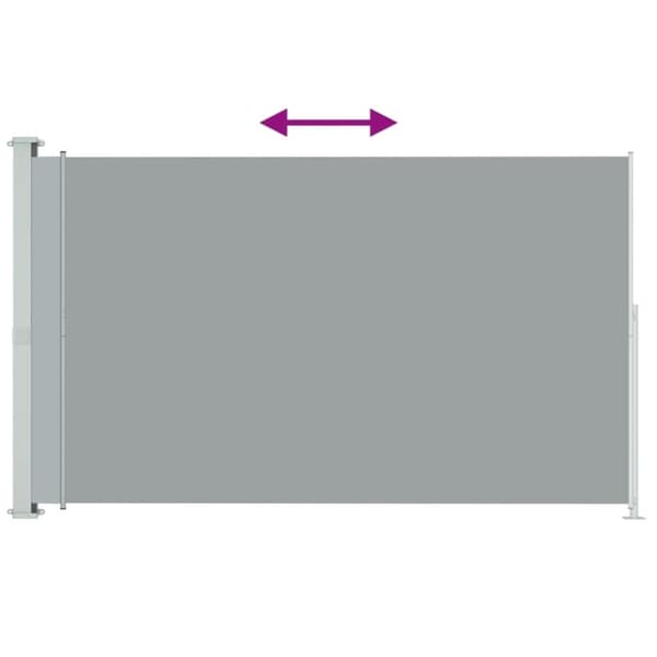 vidaXL Uttrekkbar sidemarkise 220x300 cm grå