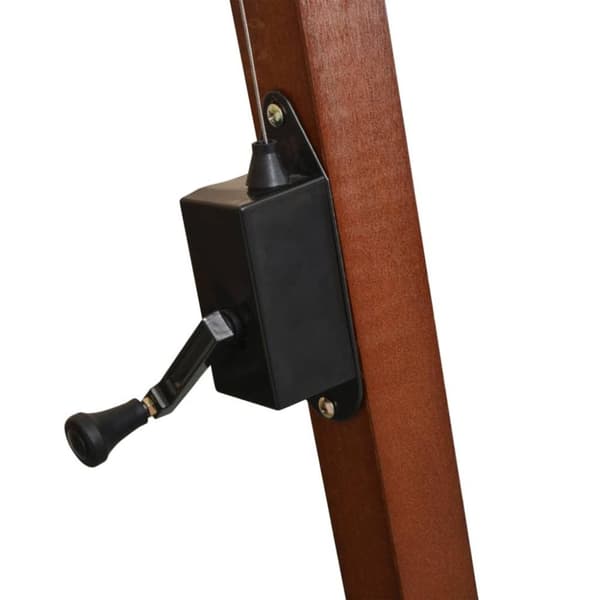 vidaXL Hängande parasoll med stolpe terrakotta 3,5x2,9 m granträ