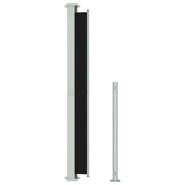 vidaXL Uttrekkbar sidemarkise 220x300 cm svart