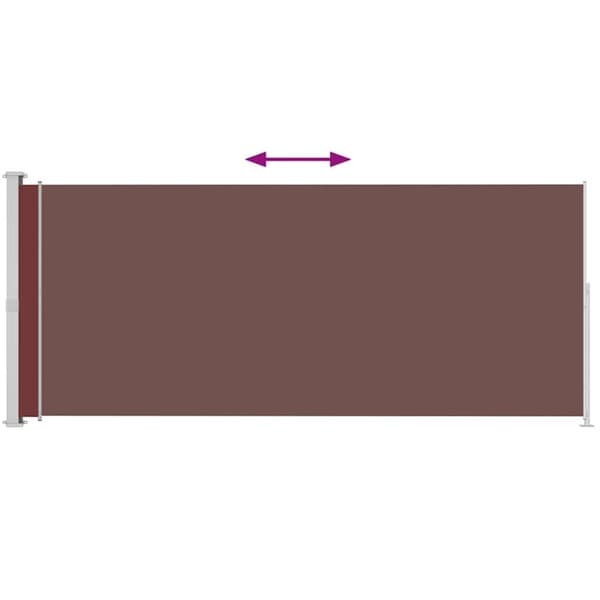 vidaXL Uttrekkbar sidemarkise 180x500 cm brun