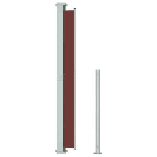 vidaXL Uttrekkbar sidemarkise 180x500 cm brun