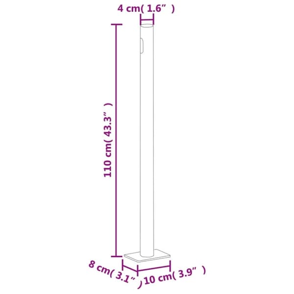 vidaXL Uttrekkbar sidemarkise 180x500 cm brun