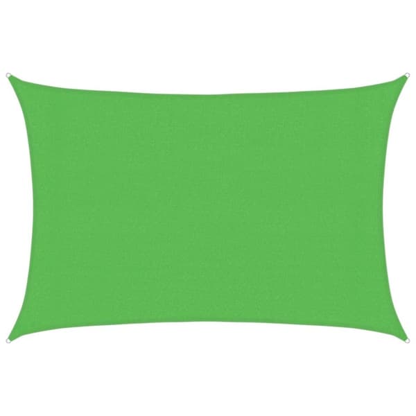 vidaXL Solseil 160 g/m² lysegrønn 3x4,5 m HDPE