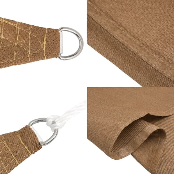 vidaXL Solsegel 160 g/m² taupe 2,5x2,5 m HDPE