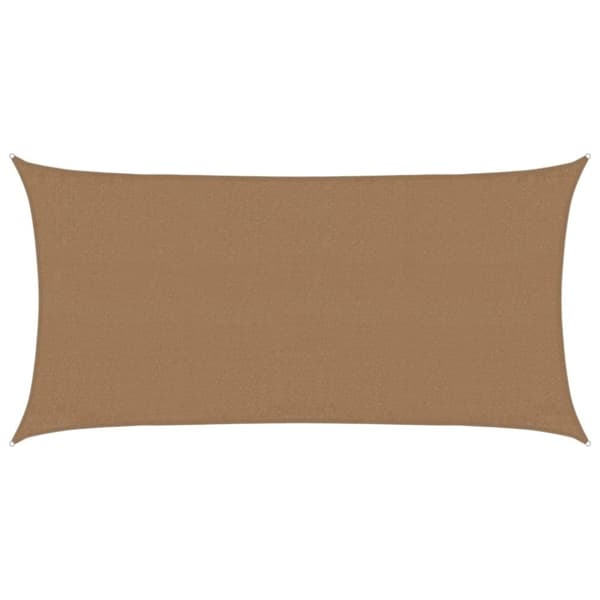 vidaXL Solseil 160 g/m² gråbrun 3x6 m HDPE