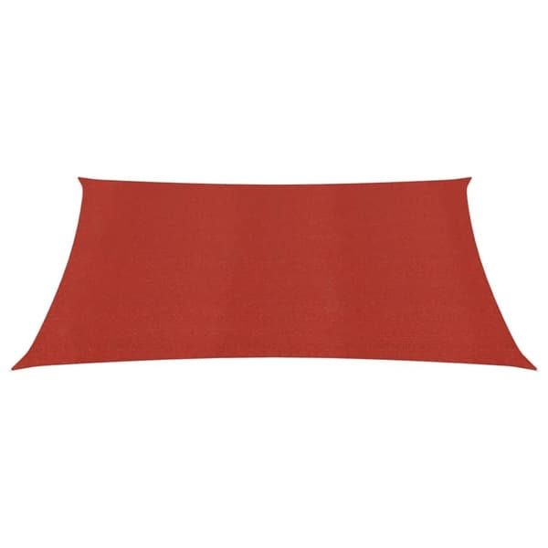 vidaXL Solseil 160 g/m² rød 3,6x3,6 m HDPE