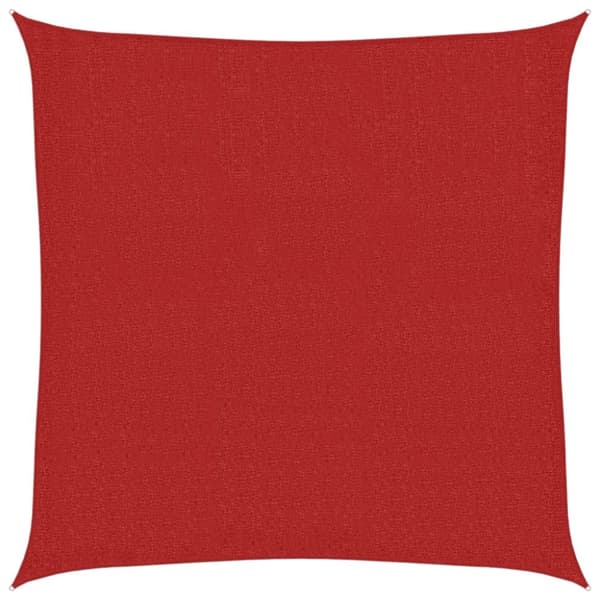 vidaXL Solseil 160 g/m² rød 3,6x3,6 m HDPE
