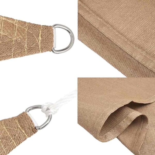 vidaXL Solseil 160 g/m² gråbrun 2x5 m HDPE