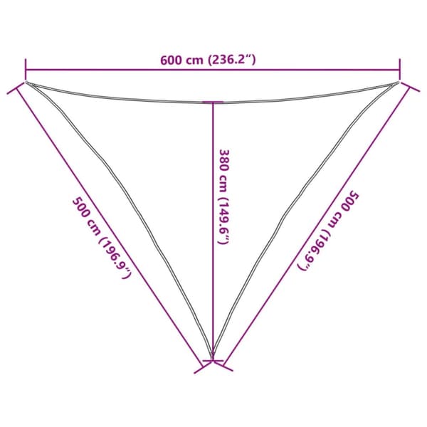 vidaXL Solseil 160 g/m² mørkegrønn 5x5x6 m HDPE