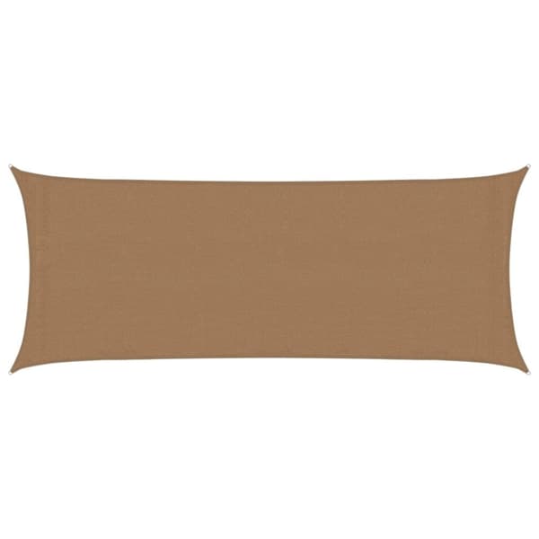 vidaXL Solseil 160 g/m² gråbrun 2x4,5 m HDPE