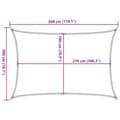 Miniatyrbilde 11 av 11: vidaXL Solseil 160 g/m² gråbrun 2x3 m HDPE