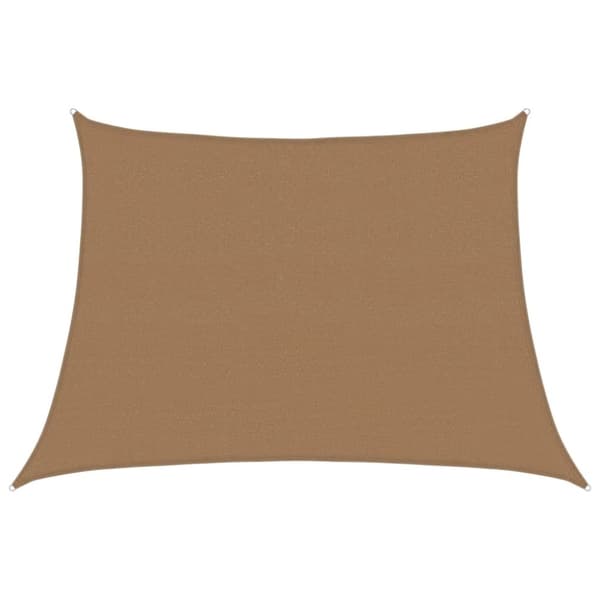 vidaXL Solseil 160 g/m² gråbrun 4/5x3 m HDPE