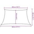 Miniatyrbilde 11 av 11: vidaXL Solseil 160 g/m² svart 3/4x2 m HDPE