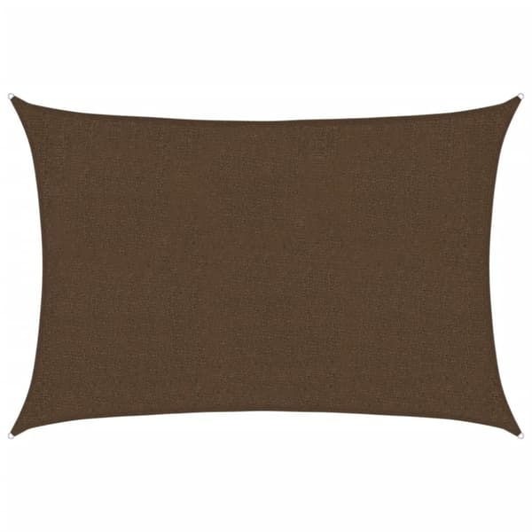 vidaXL Solseil 160 g/m² brun 2x3 m HDPE