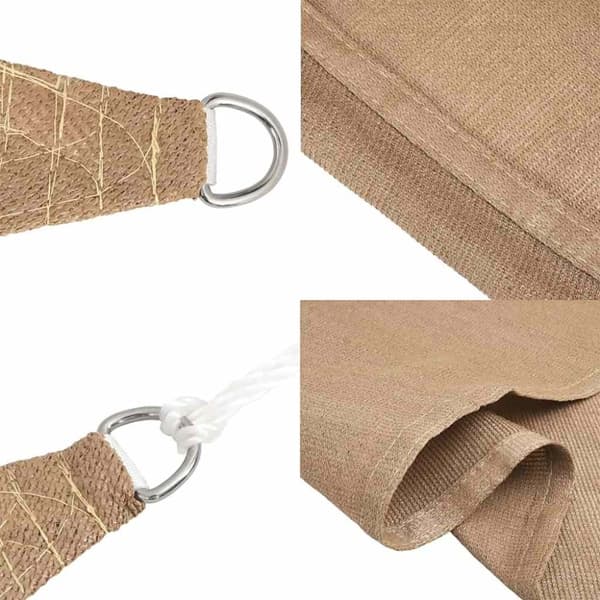 vidaXL Solseil 160 g/m² gråbrun 2,5x5 m HDPE