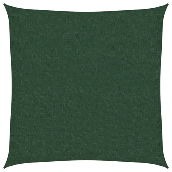vidaXL Solseil 160 g/m² mørkegrønn 2,5x2,5 m HDPE