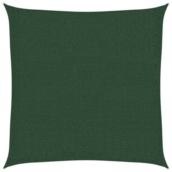 vidaXL Solseil 160 g/m² mørkegrønn 3x3 m HDPE