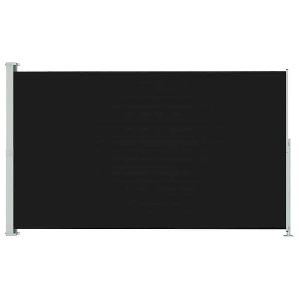 vidaXL Sisäänvedettävä terassin sivumarkiisi 180x300 cm musta