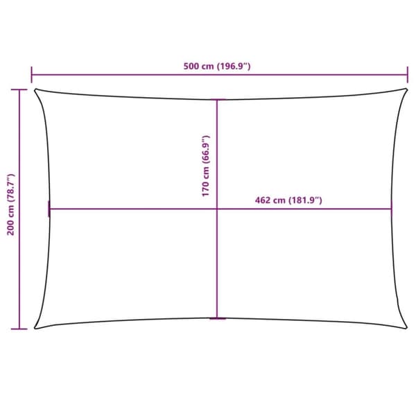 vidaXL Solsegel oxfordtyg rektangulärt 2x5 m beige