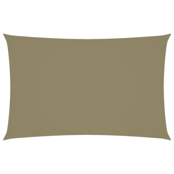 vidaXL Solseil oxfordstoff rektangulær 2x5 m beige