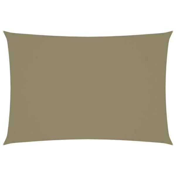 vidaXL Solseil oxfordstoff rektangulær 3x5 m beige