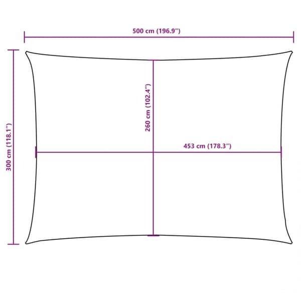 vidaXL Solseil oxfordstoff rektangulær 3x5 m beige