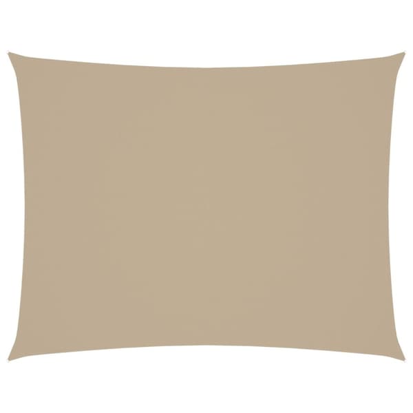 vidaXL Solseil oxfordstoff rektangulær 6x7 m beige