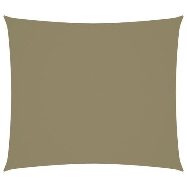 vidaXL solsejl 2,5x3 m rektangulær oxfordstof beige