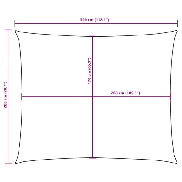 vidaXL solsejl 2x3 m rektangulær oxfordstof beige